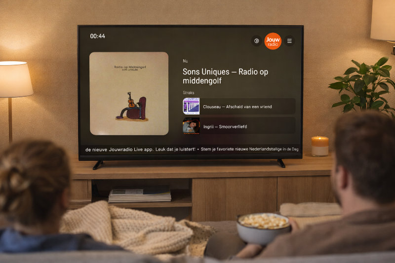 Jouwradio app op Google TV of Android TV